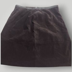Casual Corner Annex Women's 16 Deep Brown Faux Suede STRETCH A-line Mini Skirt